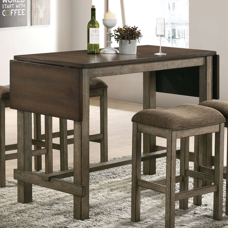 Gracie Oaks LexiLouise Counter Height Butterfly Leaf Dining Table